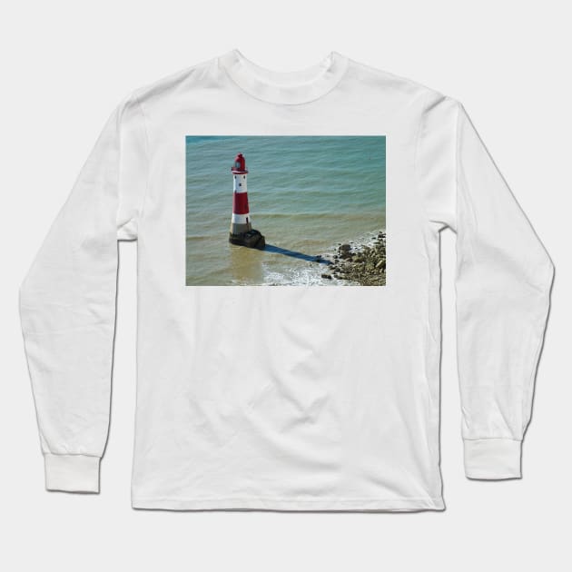 Beachy Head Lighthouse Long Sleeve T-Shirt by Ludwig Wagner